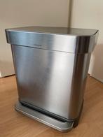 Simplehuman  RVS pedaalemmer 30 liter als nieuw, Huis en Inrichting, Ophalen of Verzenden, Zo goed als nieuw, Rvs, Minder dan 50 cm