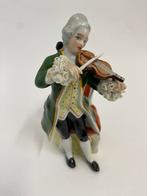 Dresden Porseleinen Beeldje Muzikant - Vintage, Ophalen of Verzenden