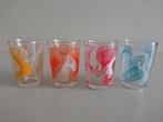 Vier vintage jaren 50/60 Borrelglaasjes Shotglasses, Verzenden, Huis en Inrichting
