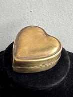 Oud koper pillendoosje Hart model 4 cm, Ophalen of Verzenden, Gebruikt