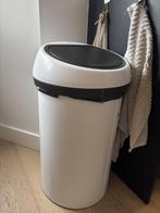 Witte Brabantia prullenbak 60 liter, Huis en Inrichting, Woonaccessoires | Prullenbakken, Ophalen, Overige materialen, 50 tot 75 cm