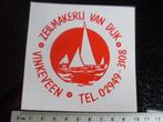 sticker zeilmakerij van Dijk vinkeveen zeilen zeilboot, Verzenden, Zo goed als nieuw, Bedrijf of Vereniging