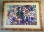 Meisje in de bloemen '99 - Jelle Hoogstra 1924-2003, Antiek en Kunst, Kunst | Schilderijen | Klassiek, Ophalen of Verzenden