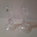 2x Cristal d'Arques Durand kandelaars Crystal, Antiek en Kunst, Antiek | Glas en Kristal, Ophalen of Verzenden