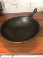 Grote Zwarte Wokpan, Huis en Inrichting, Keuken | Potten en Pannen, Ophalen of Verzenden, Zo goed als nieuw, Wok