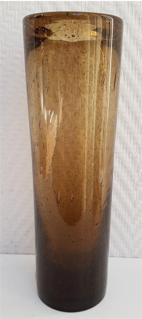 Vaas, zwaar, Verrerie de Bendor, mondgeblazen 23 cm, Antiek en Kunst, Antiek | Glas en Kristal, Ophalen of Verzenden