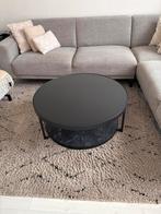 Zwarte Salontafel met Marmeren Onderblad van ikea Frötorp, Rond, Minder dan 50 cm, 50 tot 100 cm, Ophalen of Verzenden