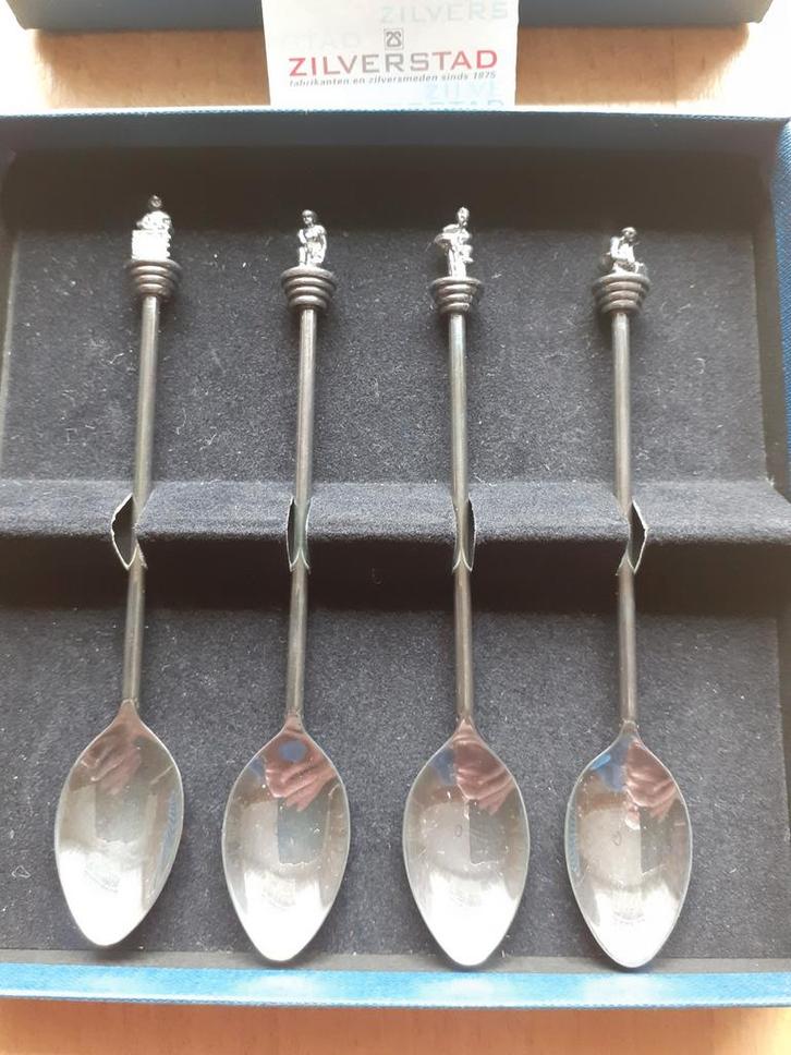 Zilverstad Lepeltjes Set - Hollandse Motieven, Antiek en Kunst, Antiek | Goud en Zilver, Zilver, Ophalen of Verzenden