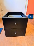 IKEA Kallax inzet met 2 lades zwart ZGAN, Ophalen, Overige materialen, Minder dan 50 cm, 1 of 2 laden