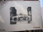 ETS, De BROELTORENS, In Kortrijk Ets van HORNYANSKI, Antiek en Kunst, Kunst | Etsen en Gravures, Ophalen of Verzenden