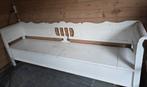 witte vintage klapbank met opbergruimte, Ophalen of Verzenden