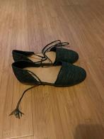 Raffia Bottines Schoenen - Maat 38, Zo goed als nieuw, Groen, Ballerina's, Ophalen of Verzenden