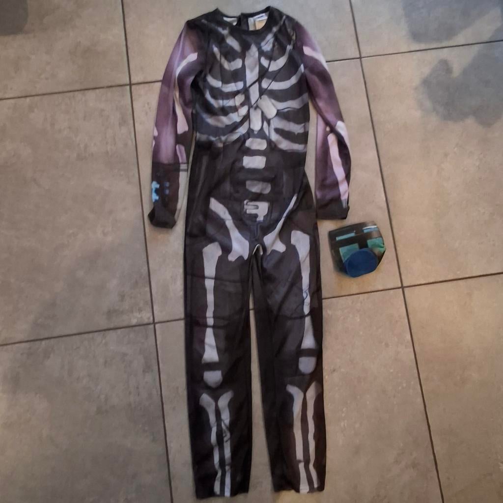 Fortnite Skelettenpak Maat 134/140 (9-10 jaar), Kinderen en Baby's, Carnavalskleding en Verkleedspullen, Ophalen of Verzenden