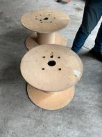 Houten haspels, Tuin en Terras, Tuintafels, Ophalen, Gebruikt, Rond, Hout