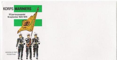 Vaandel Korps Mariniers: 50 jaar Korpsvaandel (3 enveloppen), Verzamelen, Militaria | Algemeen, Nederland, Ophalen of Verzenden
