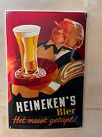 Heineken bord 60x40 emaille, Ophalen, Zo goed als nieuw, Reclamebord