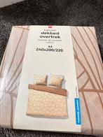 HEMA Katoen Dekbedovertrek 240x200/220 - Nieuw in verpakking, Beige, Dekbedovertrek, Ophalen of Verzenden, Nieuw