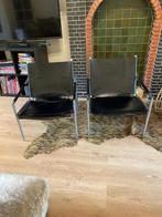 Martin Visser fauteuils in tuig leder, Twee, Gebruikt, Jaren 60, Metaal