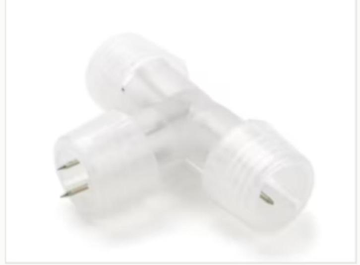 Lichtslang connector | HQ Power (T-vorm,1.3 cm) van 3 voor 2, Muziek en Instrumenten, Licht en Laser, Nieuw, Licht, Kleur, Ophalen of Verzenden