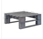 vidaXL Tuinhocker pallet hout grijs, Tuin en Terras, Ophalen of Verzenden, Nieuw