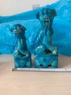 Blauwe Foo Dogs - Set van 2, Antiek en Kunst, Ophalen of Verzenden