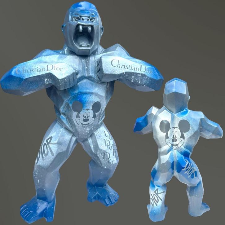 Pop art gorilla Dior x Mickey, Antiek en Kunst, Kunst | Designobjecten, Ophalen of Verzenden