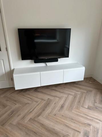 IKEA Besta Hang TV Meubel Wit - afbeelding 1