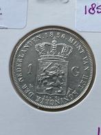 Gulden 1856 prachtig, Postzegels en Munten, Munten | Nederland, 1 gulden, Koning Willem III, Zilver, Ophalen of Verzenden