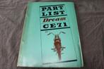 Honda CE71 Dream 1960 parts list  247cc twin, Ophalen of Verzenden, Honda