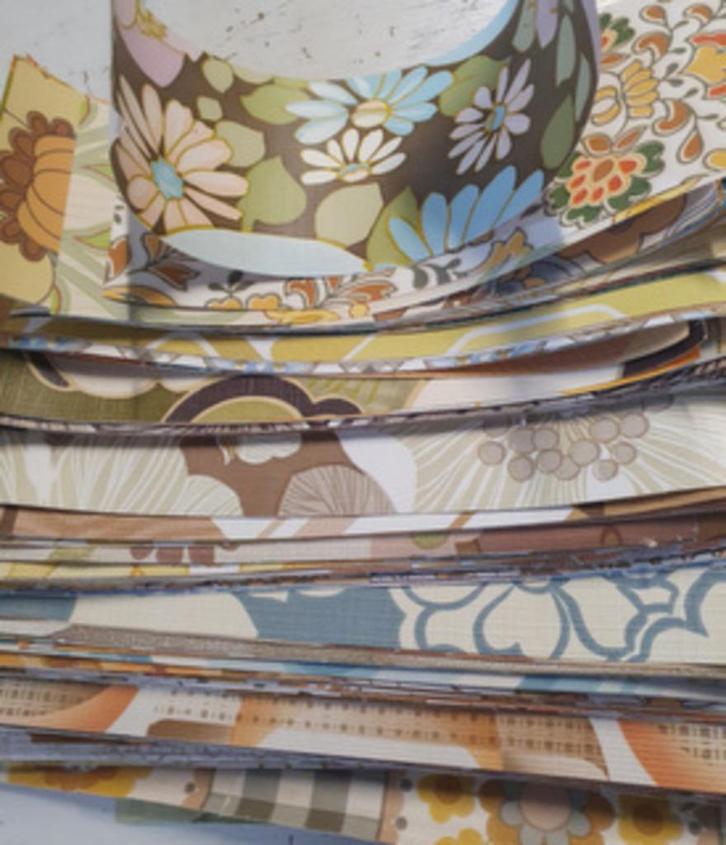 13919 Diy scrapbookpapier vintage behang knutselpapier, Huis en Inrichting, Stoffering | Behang, minder dan 10 m², Ophalen of Verzenden