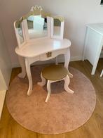Kaptafel / Make-up tafel met spiegel en krukje, Huis en Inrichting, Tafels | Kaptafels, Ophalen, Gebruikt, 50 tot 100 cm, Minder dan 100 cm