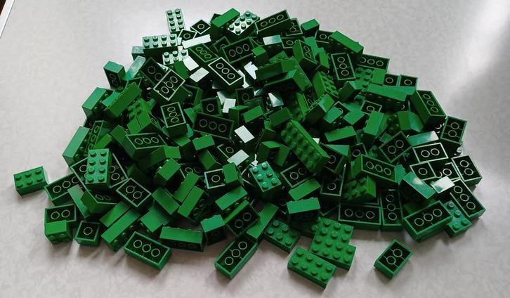 grote partij groene steentjes 2 nopjes breed, Kinderen en Baby's, Speelgoed | Duplo en Lego, Zo goed als nieuw, Lego, Losse stenen