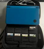 Nintendo DSI XL + 5 Games, Spelcomputers en Games, Spelcomputers | Nintendo DS, Met games, Dsi XL, Blauw, Ophalen of Verzenden