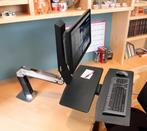 Ergotron Zit Sta Bureau WorkFit-A Enkele LD met werkblad, Ophalen, Gebruikt, In diepte verstelbaar