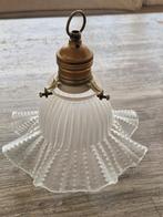 Frans vintage hanglampje melkglas, Huis en Inrichting, Ophalen of Verzenden, Minder dan 50 cm
