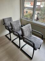 Grijze industriële stoelen, Ophalen, Nieuw, Leer, Vier