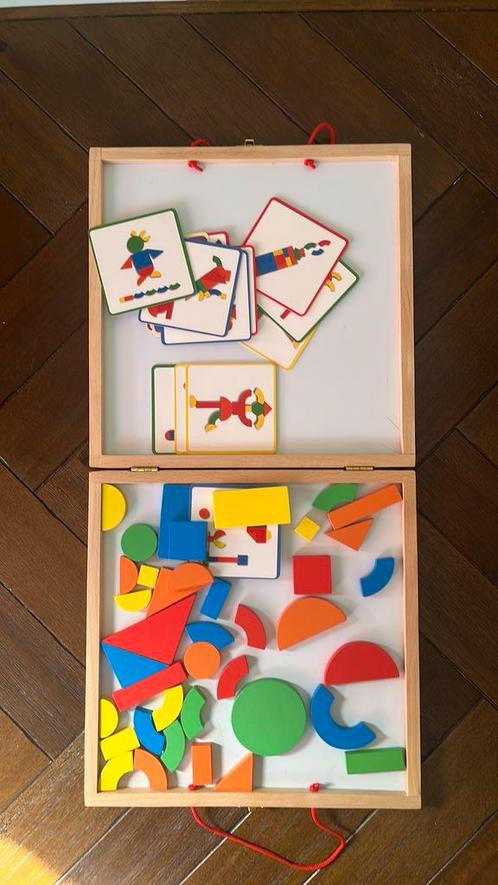 Magneten puzzelspel van Djeco, Kinderen en Baby's, Speelgoed | Bouwstenen, Zo goed als nieuw, Ophalen of Verzenden