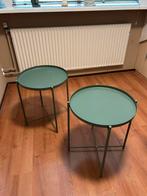 2 ikea bijzettafeltjes samen bjna gratis, Minder dan 55 cm, Rond, Zo goed als nieuw, Hout