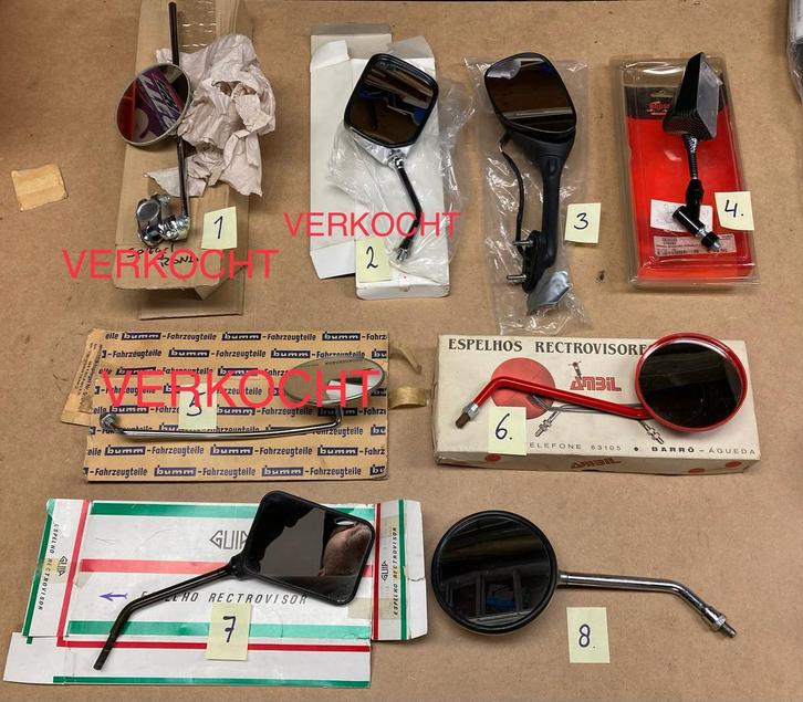 Nieuw (NOS) en gebruikte motorspiegels links en rechts, Motoren, Accessoires | Overige, Zo goed als nieuw, Ophalen of Verzenden