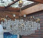 Lamp kristal 50 cm doorsnede 45 cm hoog
jaren 1960 5 lampen, Antiek en Kunst, Ophalen