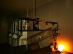 Metalen hanglamp met 5 dimbare lampen, Huis en Inrichting, Lampen | Hanglampen, Ophalen, Zo goed als nieuw, Metaal, Minder dan 50 cm