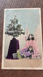 Kerstengel. Kerstboom.  Cadeautjes, meisje, pop, Verzamelen, Ansichtkaarten | Themakaarten, Ophalen of Verzenden, Voor 1920, Kinderen
