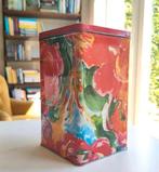 Vintage blik Bolletje - groot - artistieke bloemenprint, Ophalen of Verzenden, Zo goed als nieuw, Beschuit, Bolletje
