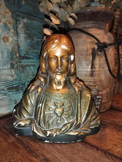 Borstbeeld Jezus Christus gips
Religie Religieuze (1), Antiek en Kunst, Antiek | Religie, Ophalen of Verzenden
