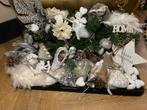 Kerstballen set engel wit kunstbloemen kerst decoratie veer, Diversen, Kerst, Ophalen of Verzenden, Nieuw