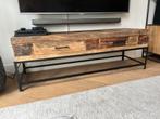 Tv kast industrieel met zwart onderstel, Huis en Inrichting, Ophalen, Gebruikt, 100 tot 150 cm, Minder dan 100 cm