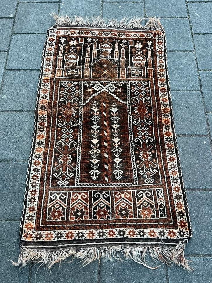 Antiek Pers GebedskleedUniek Ontwerp - Handgemaakt Kleedje B, Antiek en Kunst, Antiek | Kleden en Textiel, Ophalen of Verzenden
