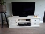 Tv meubel massiefhout/wit, Huis en Inrichting, Ophalen, 25 tot 50 cm, 150 tot 200 cm, Minder dan 100 cm