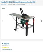 Metabo zaagtafel, Doe-het-zelf en Verbouw, Gereedschap | Zaagmachines, 1200 watt of meer, Zo goed als nieuw, Cirkelzaag, 70 mm of meer