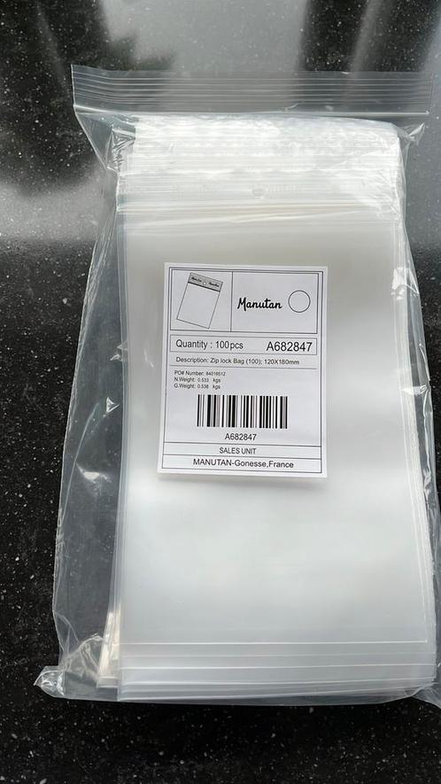 Ziplock-zakjes per 100 verpakt 120 x180 mm, Hobby en Vrije tijd, Kralen en Sieraden maken, Nieuw, Overige typen, Ophalen of Verzenden